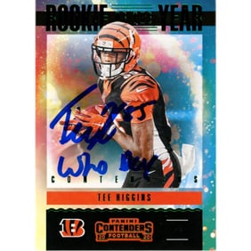 tee higgins autographed panini ROY contenders