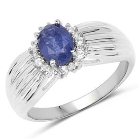 1.10 CT Genuine Glass Filled Sapphire