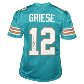bob griese signed pro-edition teal football