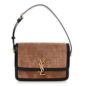 Saint Laurent Quilted Suede Spazzolato Medium