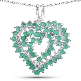 1.53 CT Genuine Emerald 14K White