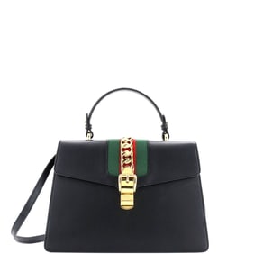 Gucci Sylvie Top Handle Bag Leather