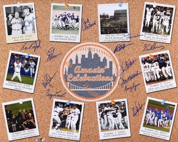 NY METS MULTI-SIGNED 16x20 BACKMAN FERNANDEZ