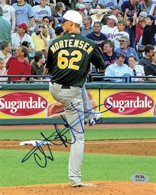 clayton mortensen signed 8x10 photo PSA/DNA
