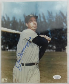 joe dimaggio signed auto 8x10 photo