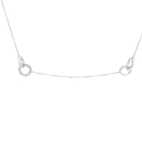 Cartier Love Interlocking Station Necklace 18K