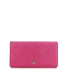 Chanel L-Yen Wallet Quilted Caviar