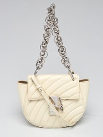 Chloe White Quilted Leather Mini Bijou