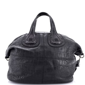 Givenchy Nightingale Satchel Crocodile Embossed Leather