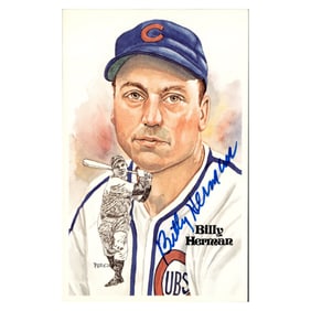billy herman chicago cubs autographed signed