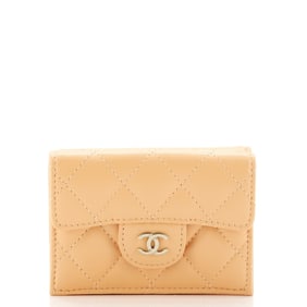 Chanel Classic Trifold Flap Wallet Quilted