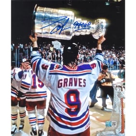 adam graves new york rangers autographed