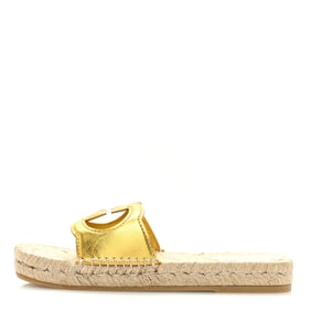 Gucci Nappa Interlocking G Espadrille Slide
