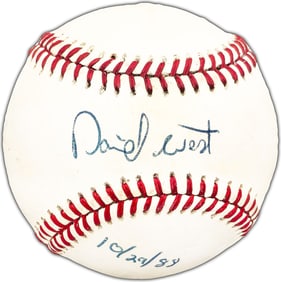 david west autographed NL baseball new