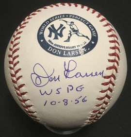 Don Larsen signed 50th Anniv baseball