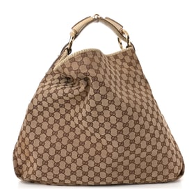 Gucci Monogram Large Horsebit Chain Hobo