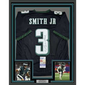 framed autographed/signed nolan smith jr 35x39