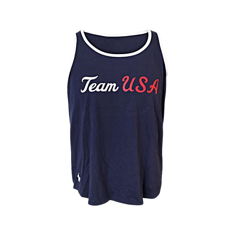 alix klineman team usa issued polo: alix klineman team usa issued polo ralph lauren navy tank size large Alix Klineman & April Ross are fresh off of Olympic Gold in Tokyo! Ross is the first American beach athlete to win three Olympic me