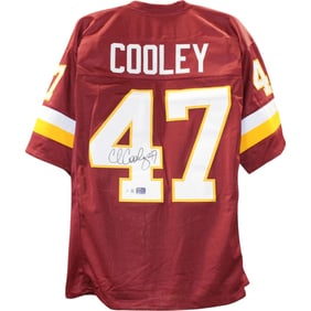 chris cooley autographed/signed pro style red