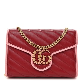 Gucci Azalea Calfskin Enamel Matelasse Diagonal