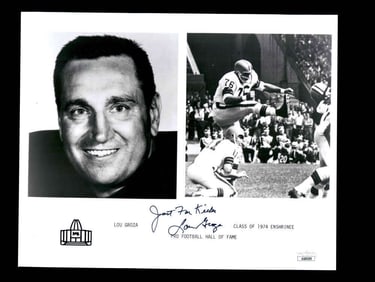 lou groza JSA COA autograph 8x10