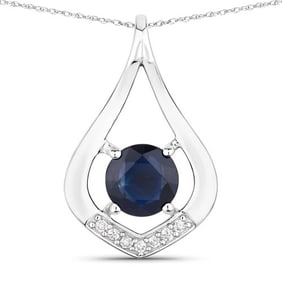 1.24 CT Genuine Blue Sapphire and