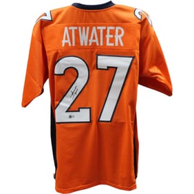 steve atwater autographed/signed pro style orange