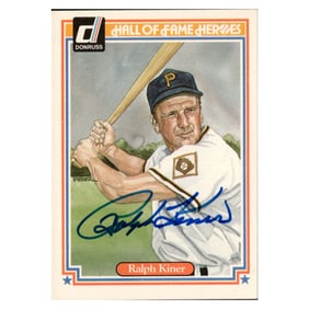 ralph kiner pittsburgh pirates autographed signed