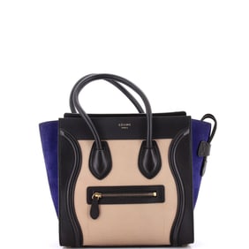Celine Tricolor Luggage Bag Leather Micro