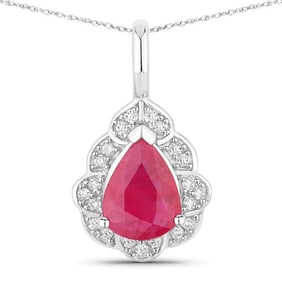 1.29 CT Genuine Ruby and White