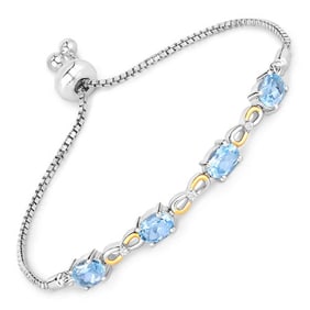 3.87 CT Genuine Blue Topaz and