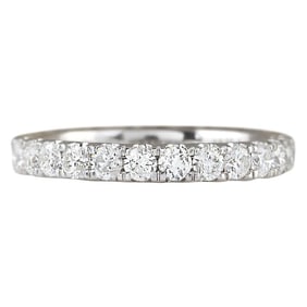 0.80 Carat Natural Diamond 18K White