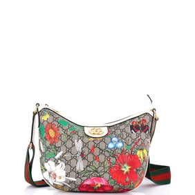 Gucci Ophidia Half Moon Hobo Flora