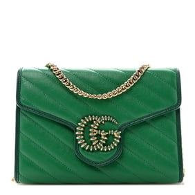 Gucci Azalea Calfskin Enamel Matelasse Diagonal