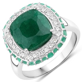 4.90 CT Dyed Emerald, Emerald and