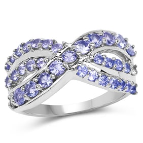 1.49 CT Genuine Tanzanite 14K White