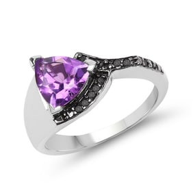 1.55 CT Genuine Amethyst and Black