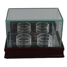 2 baseball or puck glass display