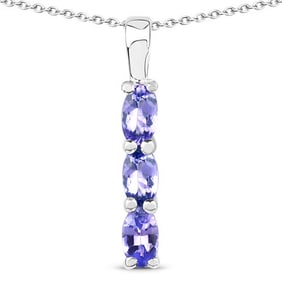 0.75 CT Genuine Tanzanite 14K White