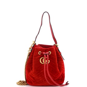 Gucci GG Marmont Bucket Bag Matelasse