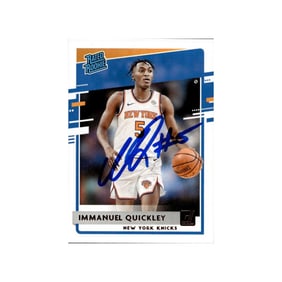immanuel quickley new york knicks autographed