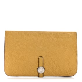 Hermes Togo Dogon Duo Wallet Curry