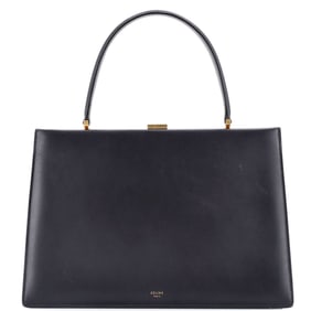 Celine Clasp Top Handle Bag Leather