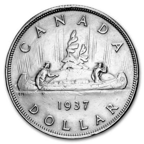 1937 Canada Silver Dollar George VI