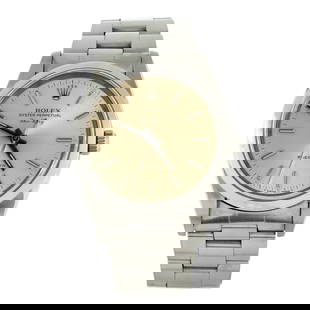 Rolex Oyster Perpetual Air King Automatic: Rolex Oyster Perpetual Air King Automatic Watch Stainless Steel 34 Dial Color: Silver Band Color: Silver Band Material: Stainless Steel Case Material: Stainless Steel Bezel Material: Stainless Steel <