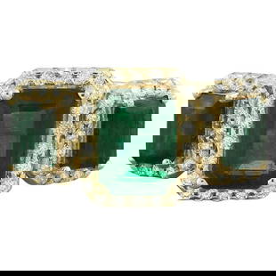 Emerald Diamond Ring 14K Yellow Gold: Natural Emerald Diamond Ring 14K Yellow Gold  Ring Size: 7 US, Resizable  Metal: 14k Gold, Yellow Gold  Stone: Diamond, Emerald  Stone Cut: Emerald Cut  Weight: 4.21 ct  Style: Modern  Place of Origin
