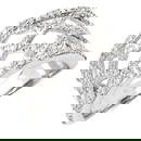 0.92 CT Genuine White Diamond 14K White Gold Ring