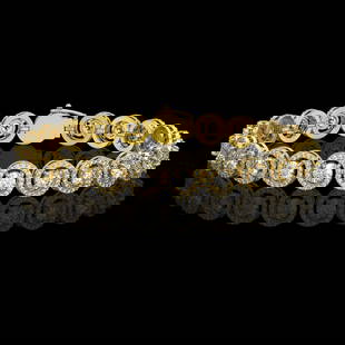 8.83 ctw Diamond Micro Pave Bracelet 18K Yellow Gold: 8.83 ctw Diamond Micro Pave Bracelet 18K Yellow Gold Item: Diamond BraceletTotal Gem weight: 8.83 carats Metal: Solid 18K Yellow Gold Gold Product Weight: Approx. 17.5 grams Jewelry Note: