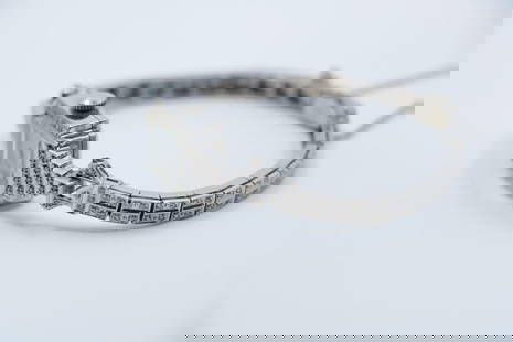 Vinatge Hamilton 14K White Gold Diamond: Vinatge Hamilton 14K White Gold Diamond Watch Bracelet Case Material: Gold, 14k Gold, White Gold Case Dimensions: Width: 0.6 in (15.16 mm) Period: 20th Century Date of Manufacture: Unknown Condition: