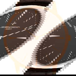 Vacheron Constantin Patrimony Grand Taille Brown: Vacheron Constantin Patrimony Grand Taille Brown Dial Rose Gold Watch 81180 Card SKU no: RBJ56465 Brand: Vacheron Constantin Model Name: Vacheron Constantin Patrimony Grand Taille Brown Dial Rose Gold